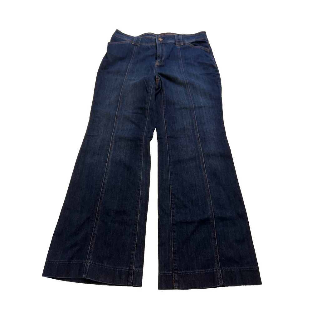 Chico's The Platinum Trouser - Sz 2 (12) casual, wide leg Denim Jeans